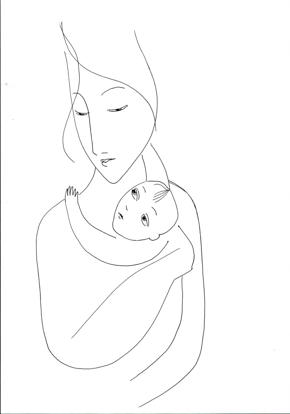 Рисование тема материнство