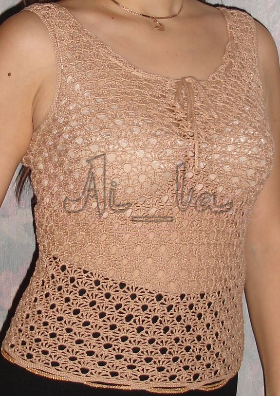 Топик с бисерной каёмочкой. Крючок