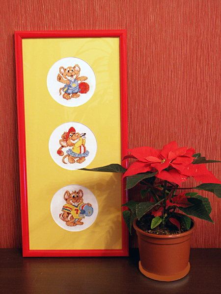 Мышки тоже любят спорт. Мои вышивки