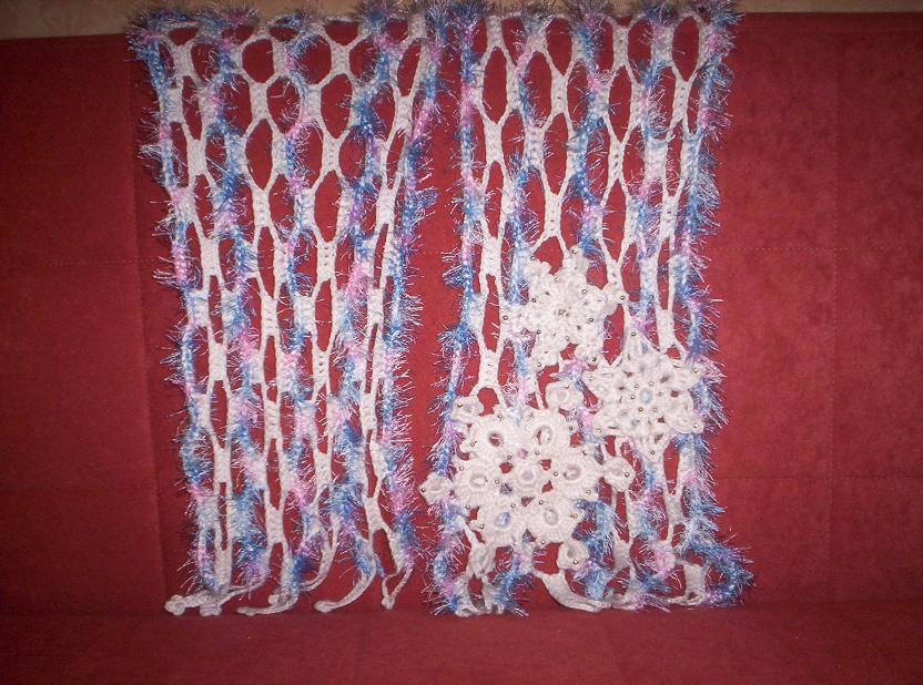 первый шарфик. первые вязалки