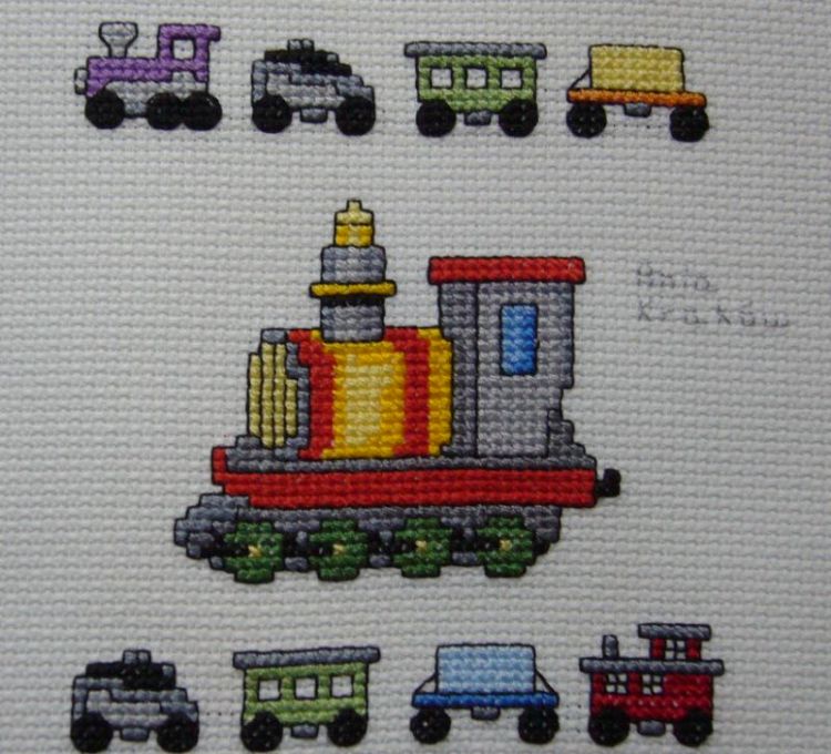 kołderka nr 312. Haft krzyżykowy