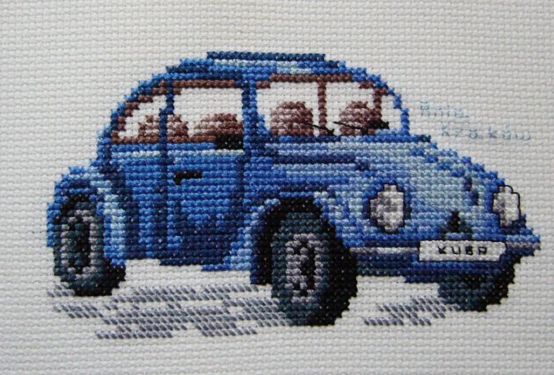 kołderka nr 313. Haft krzyżykowy