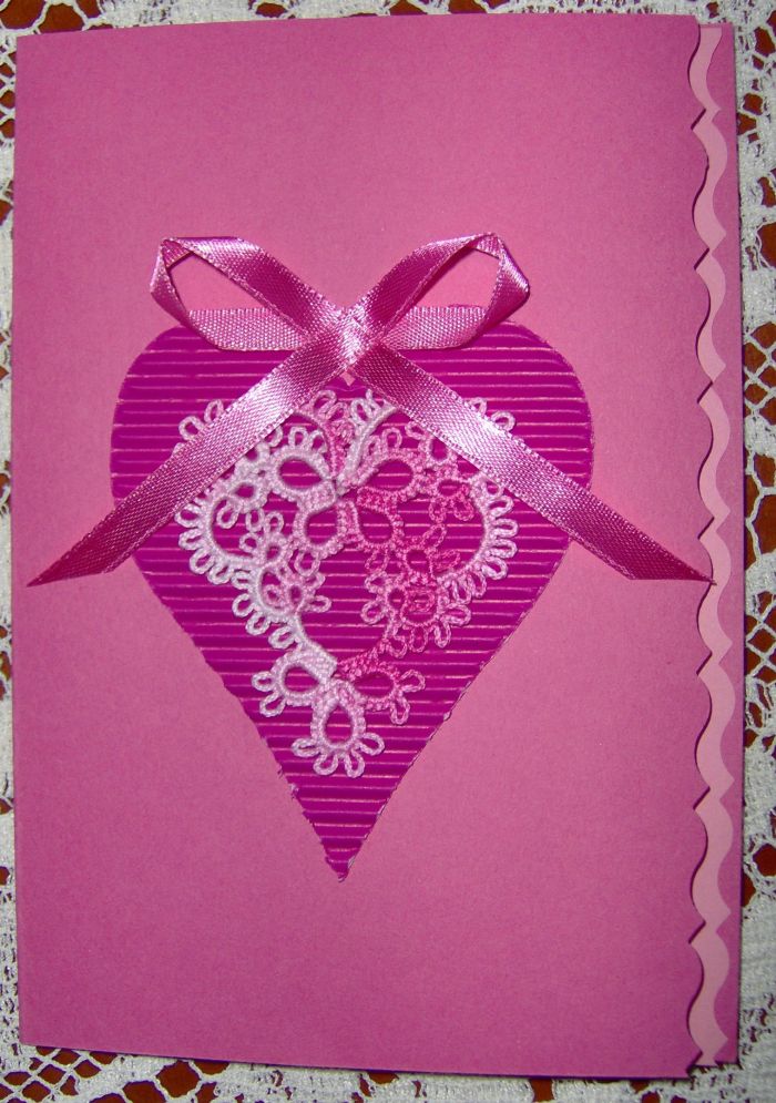 Walentynkowa 5. Frywolitkowe karteczki