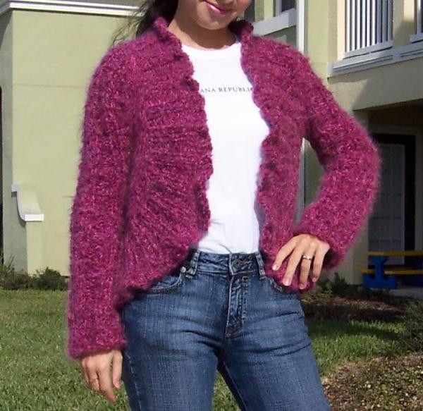 Розовый жакет из мохера Divine.. Vyazaniye