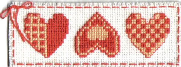 3 сердца - мама, папа и доча. Мои работы