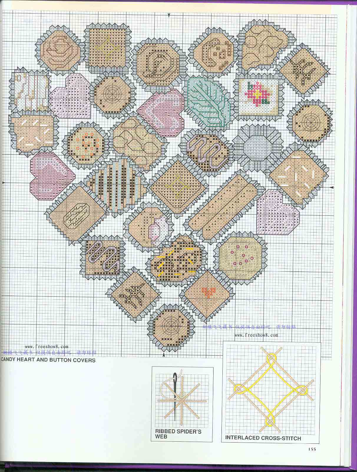 Конфетная схемка. Сердце конфетное