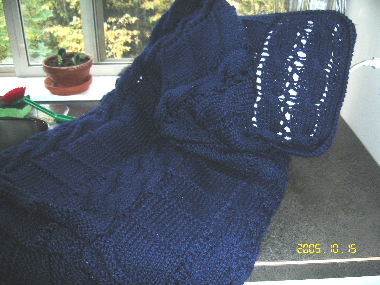 Плед и подушка. Мои работы