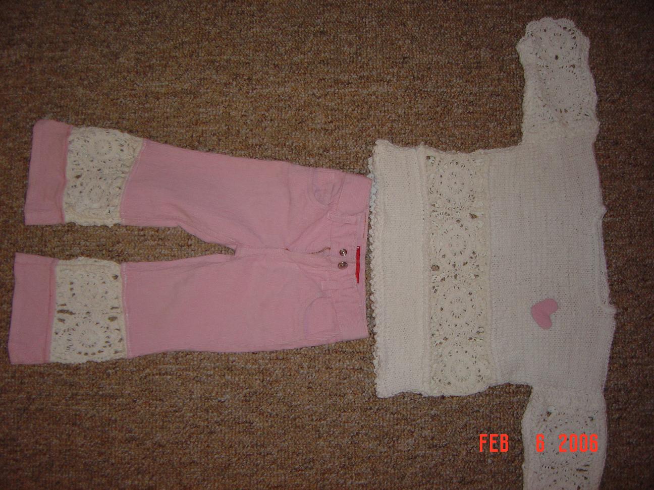 розовый костюмчик для старшей. Вязание