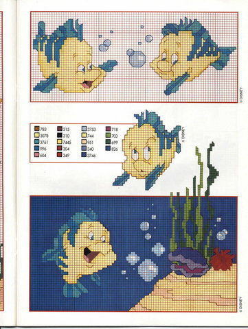 Флаундер, друг Ариэль. Для детей