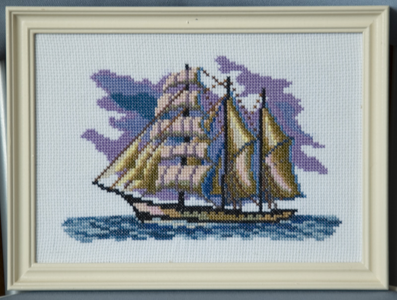Парусник от ЗР. Вышивка крестиком