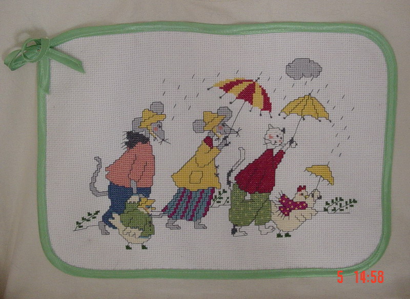 Мышки на прогулке, РТО. Вышивка крестиком