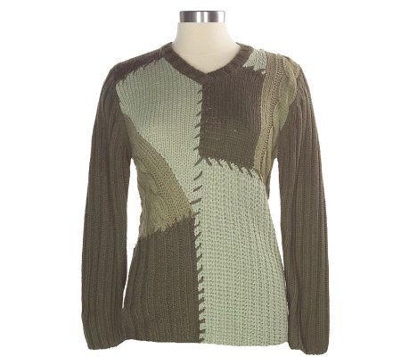 Эффект 'заплаток'. Свитера,платья 