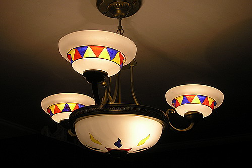 Люстра. Роспись стекла