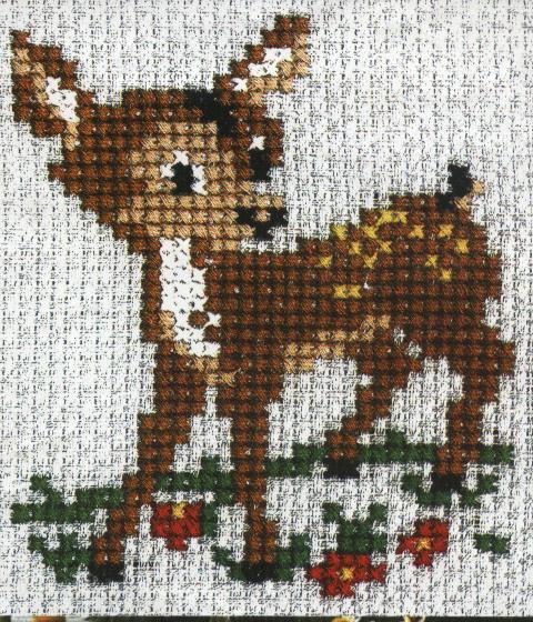 Олененок от РСтудии. Вышивка крестом
