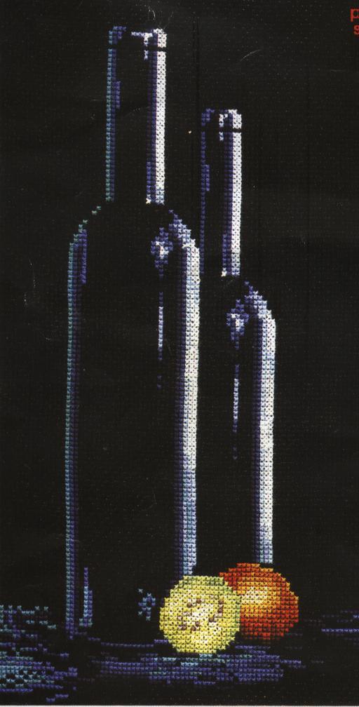 Поющее стекло. Мерцающий блюз от Золотого руна. Вышивка крестом