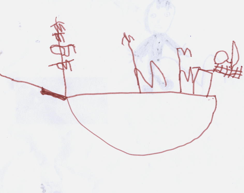 Пиратский корабль. Рисунки Артёма 