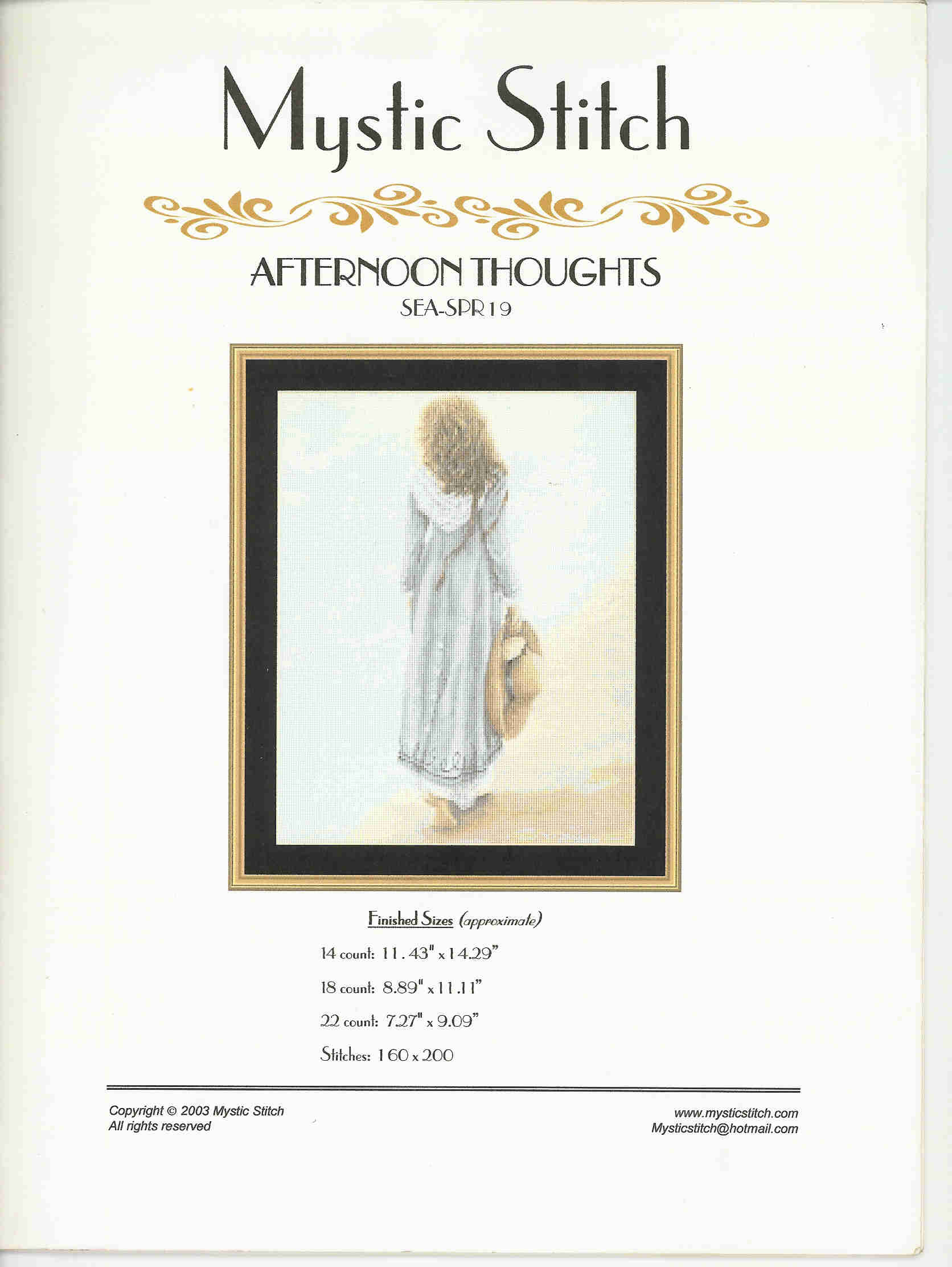 Afternoon thoughts. Mystic stitch (i have)