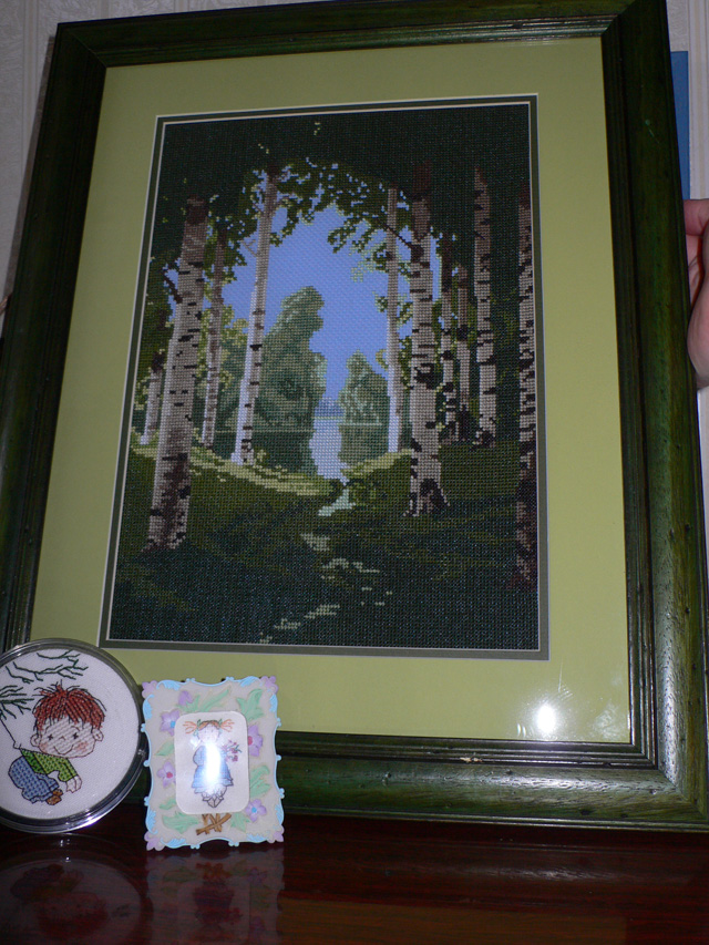 Танины березы и Наташина штучечка :)). В гостях у Юльки 22.04.06