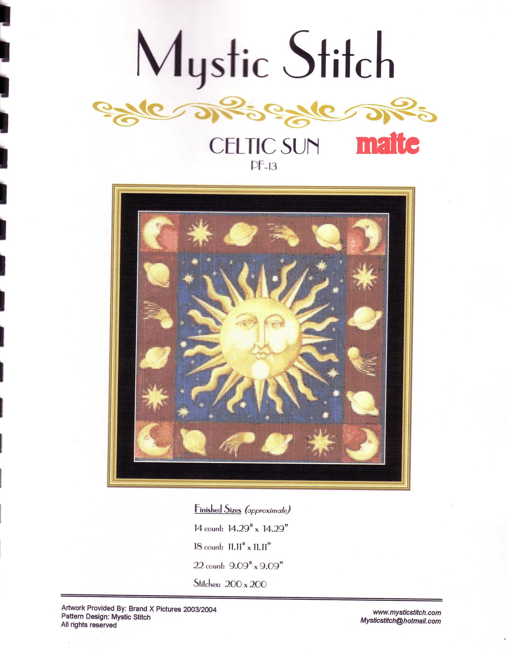 celtic sun. Mystic stitch (i have)