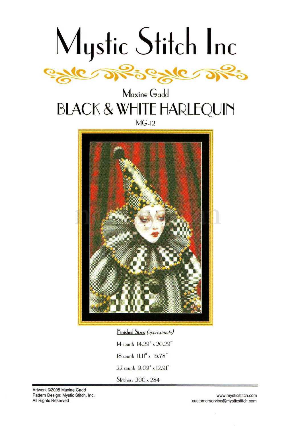 Black & White Harlequin. Mystic stitch (i have)