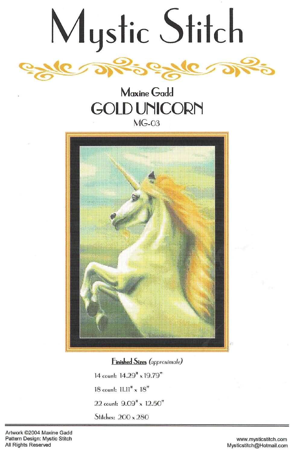 gold unicorn. Mystic stitch (i have)