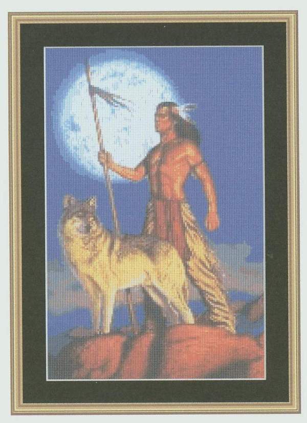 Indian and wolf.jpg. Mystic stitch (i have)