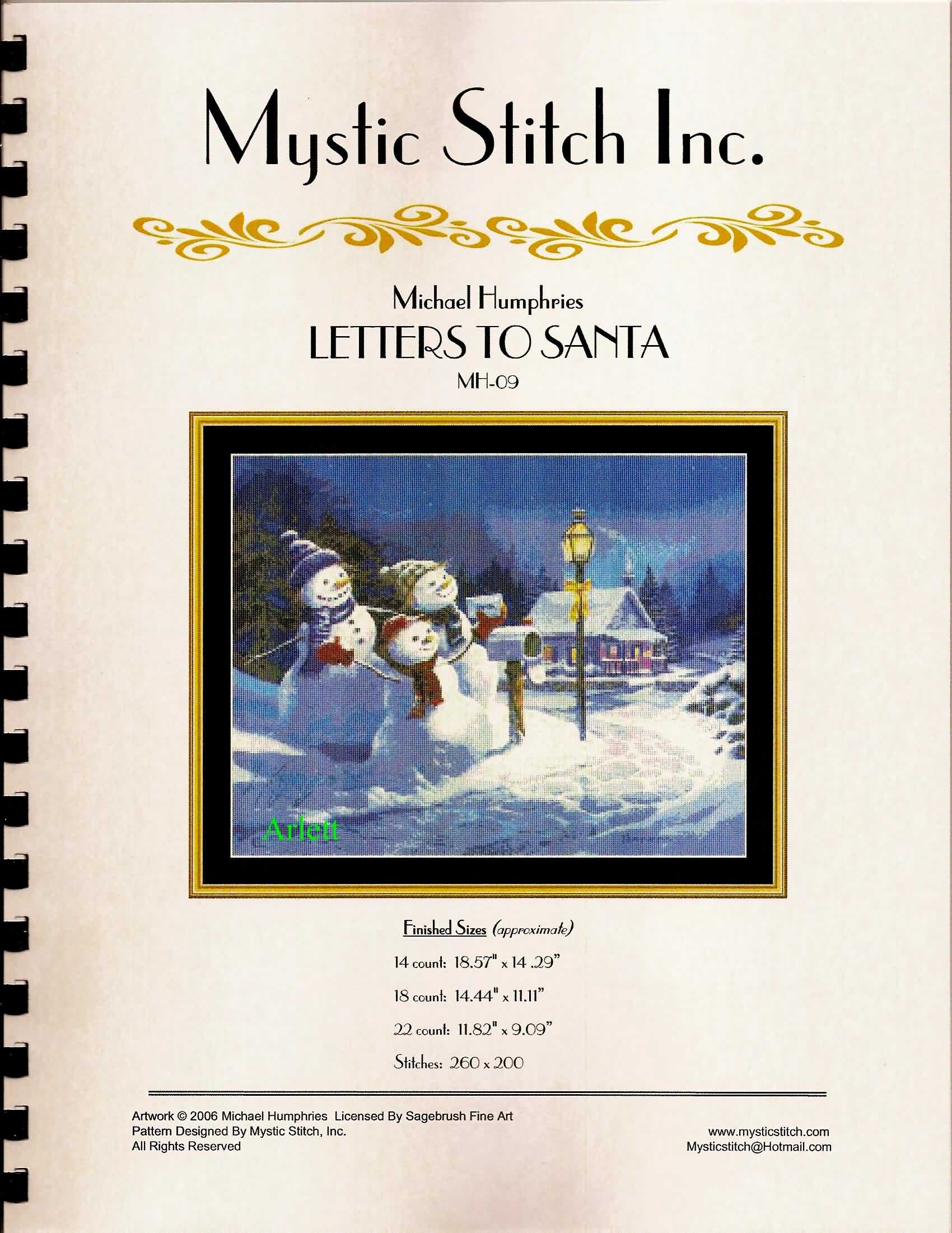 letter to santa. Mystic stitch (i have)