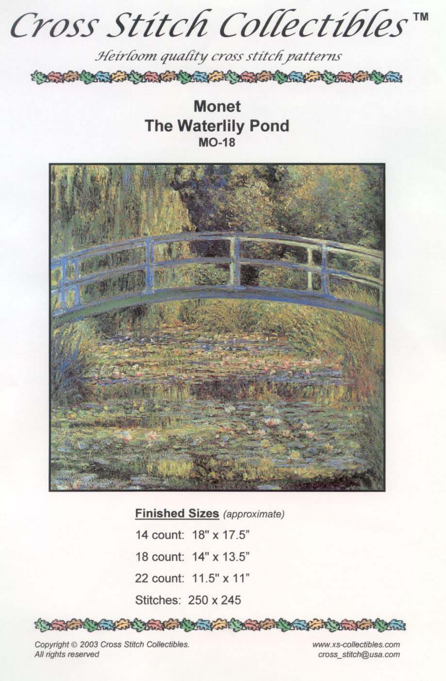 Monet-The Waterlily Pond. Mystic stitch (i have)