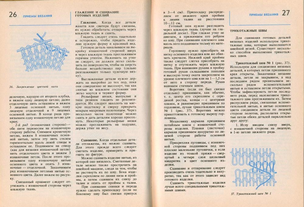 приемы вязания