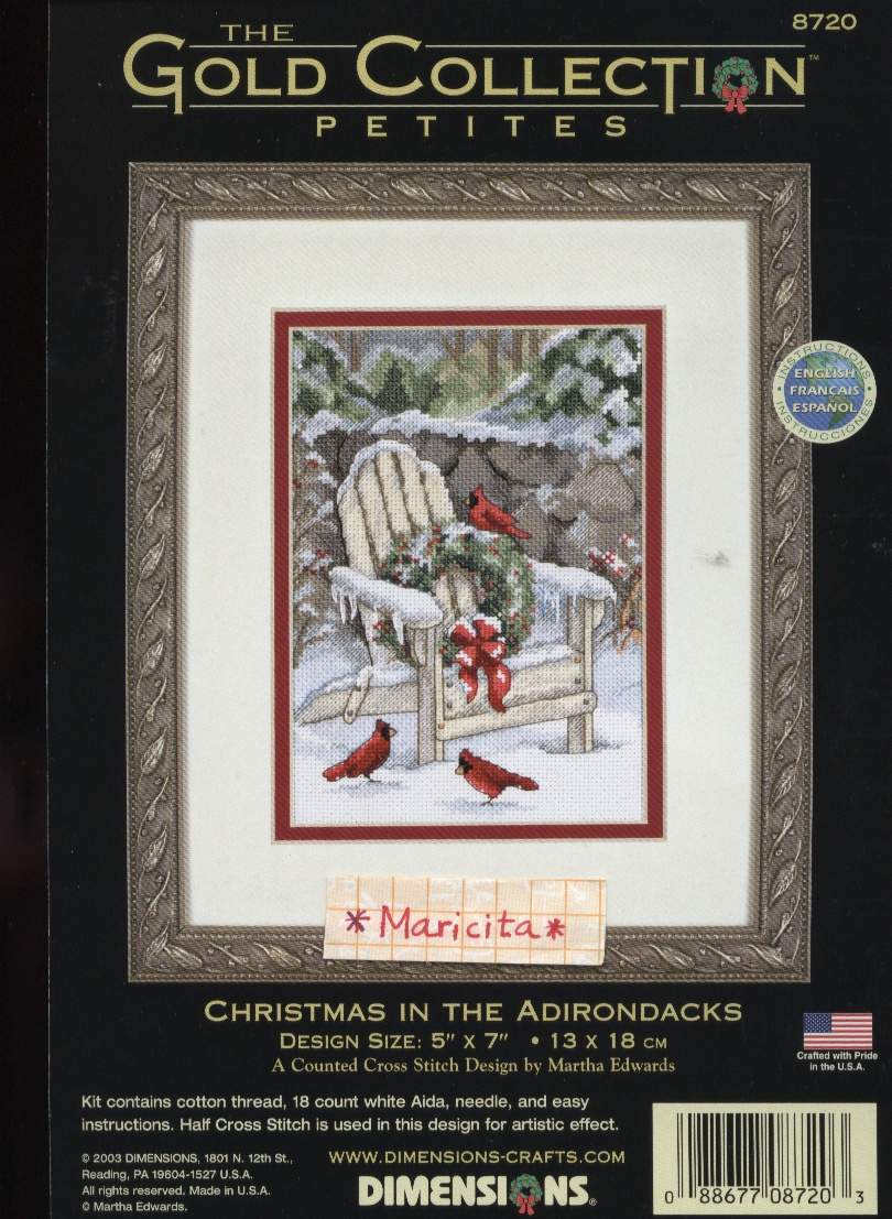 8720 Dimensions_-_Christmas in the adirondaks. Dimensions petites