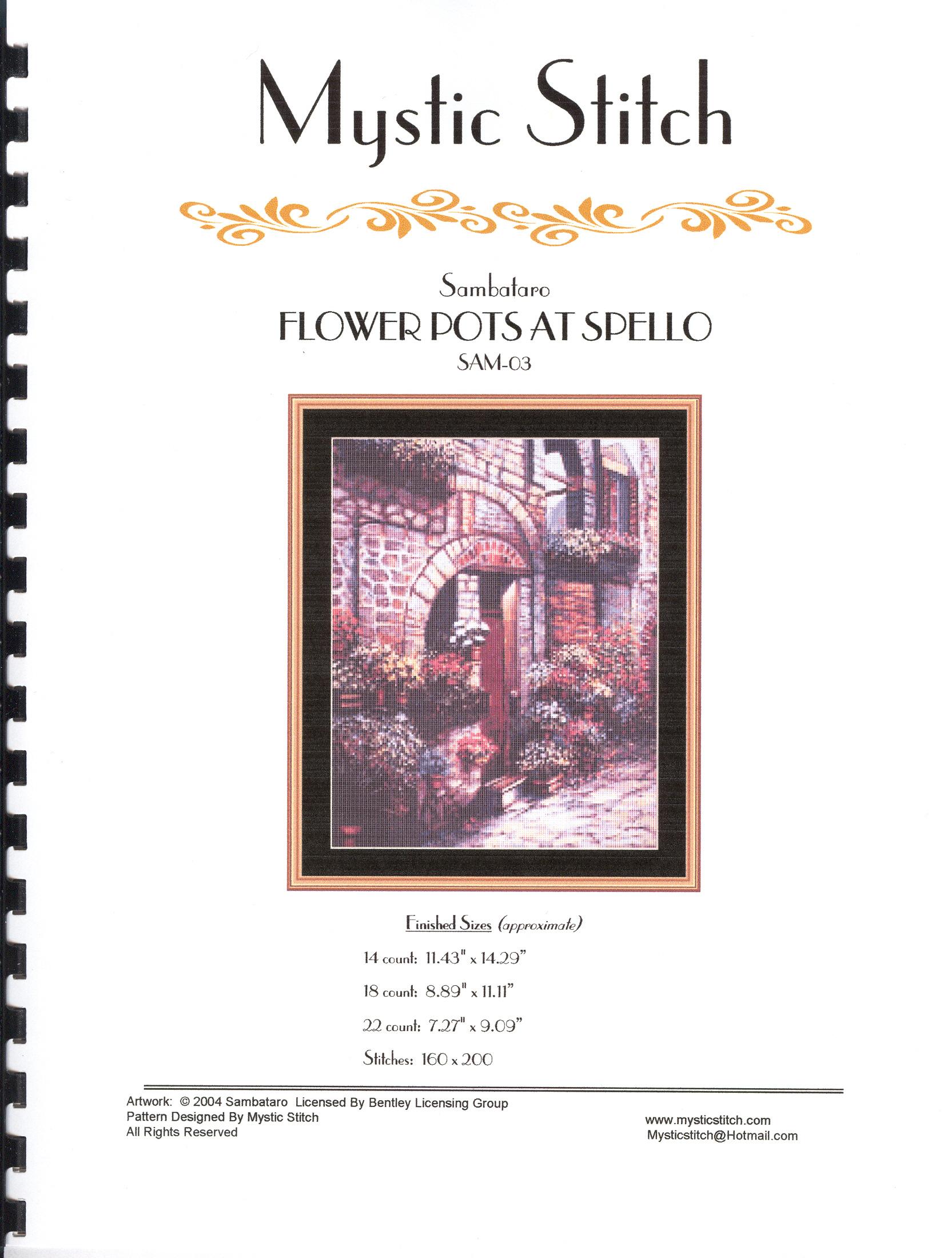 Flower Pots at Spello. Mystic stitch (i have)