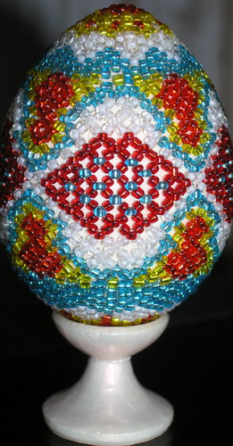 Пасхальное яйцо 'Нина'. Волшебство из бисера