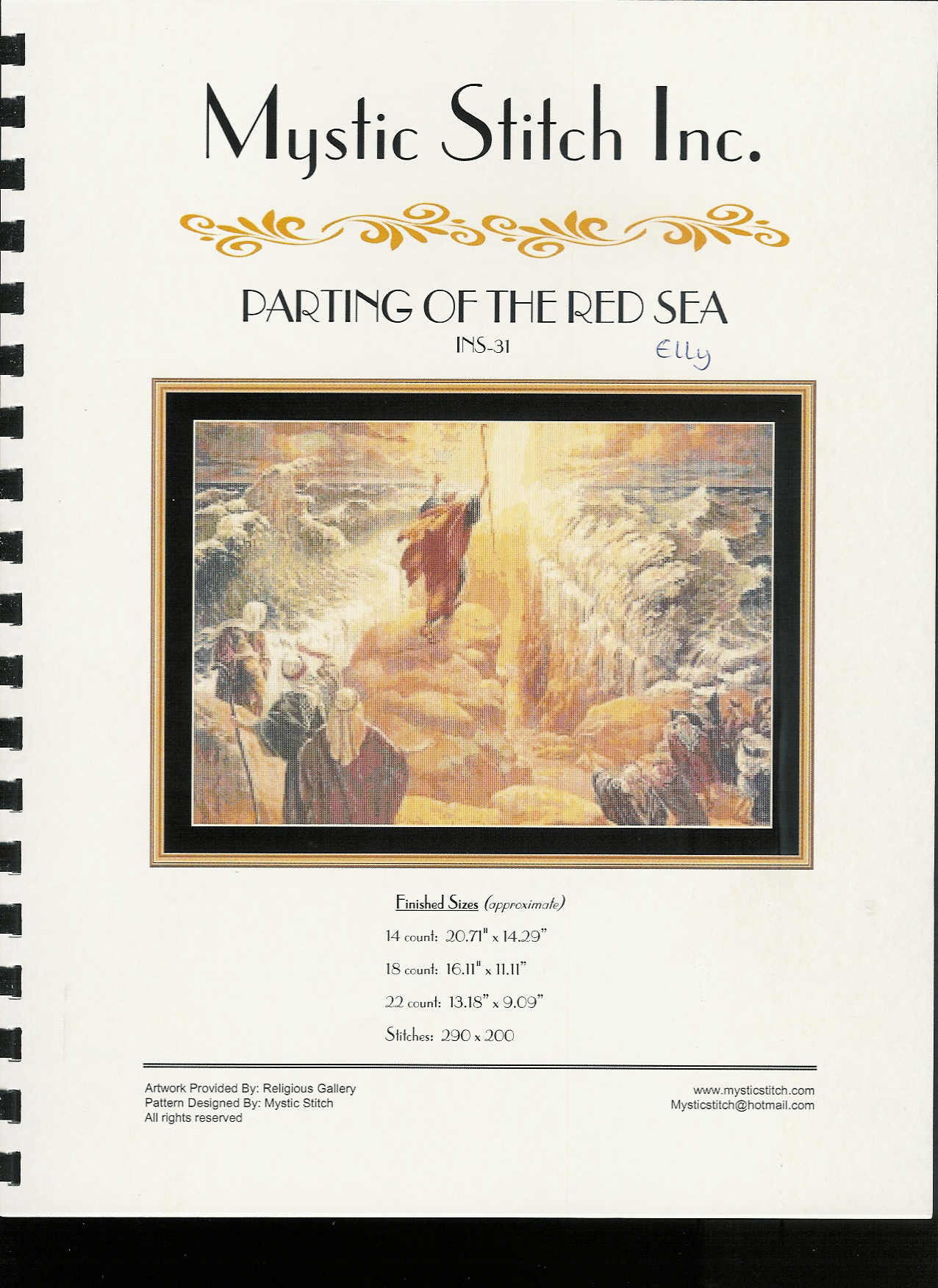 Parting of the Red Sea. Mystic stitch (i have)