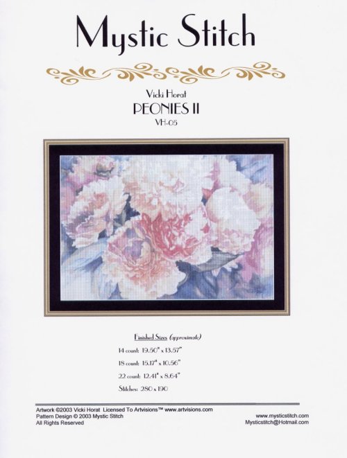 peonies ii. Mystic stitch (i have)