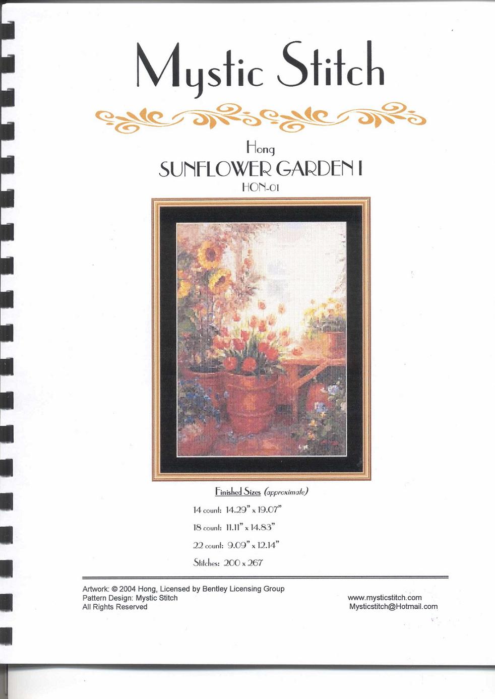 sunflower garden. Mystic stitch (i have)