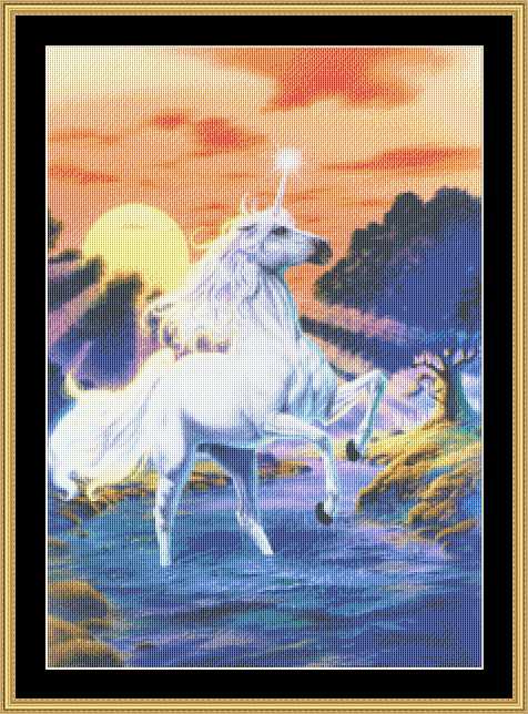 Unicorn Sunset. Mystic stitch (i have)