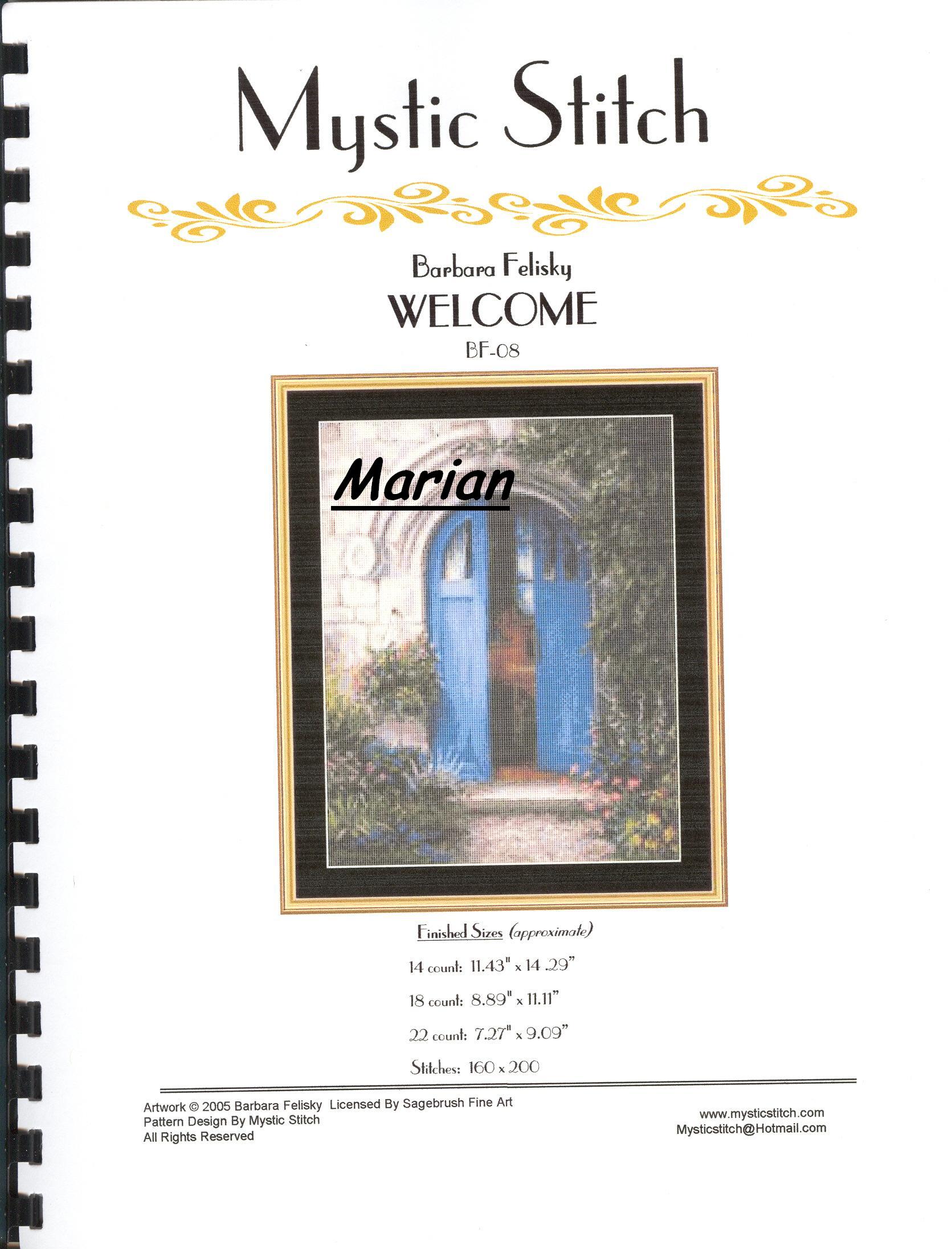 Welcome Door. Mystic stitch (i have)