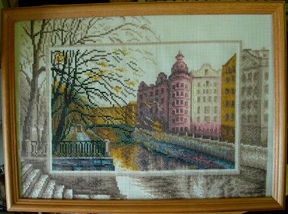 Набережная. Оформленные вышивки