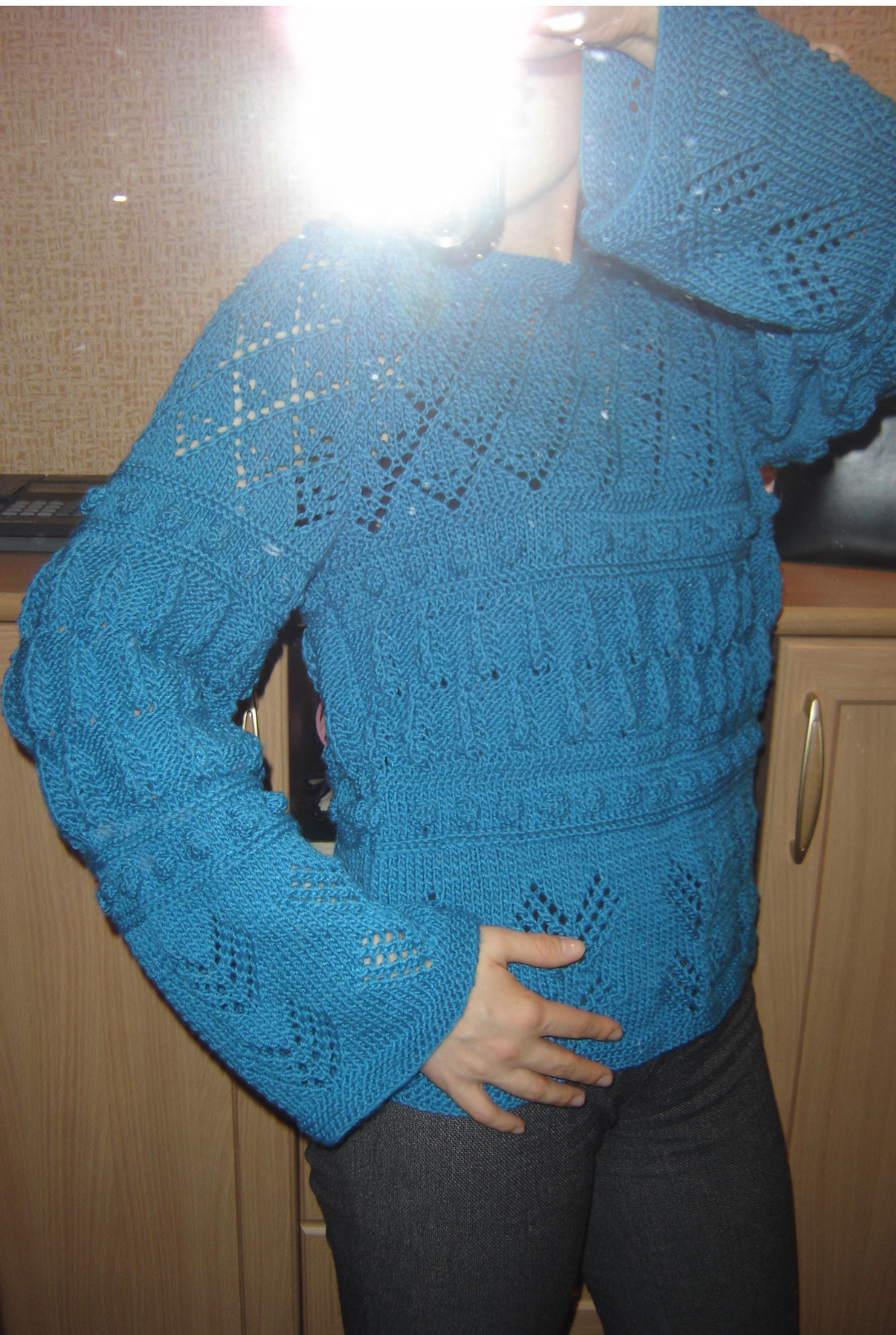 Синий свитер. Мои работы