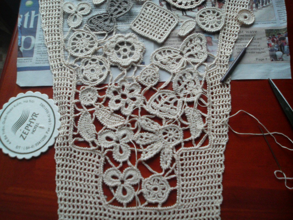 Проба пера в ирландском вязании. 