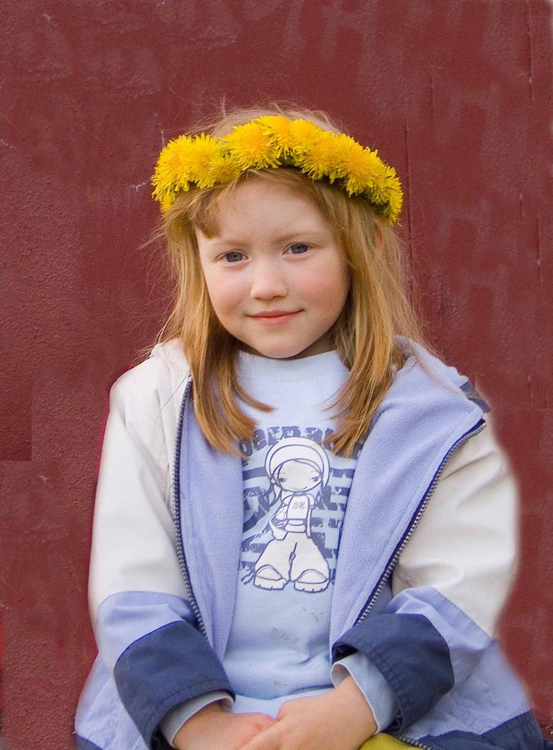Дева в голубом с желтым венком. Моя принцесса