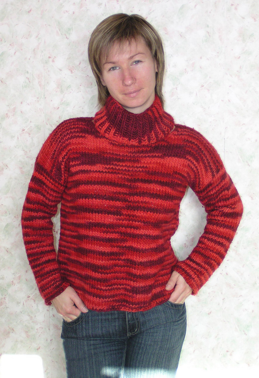 Пуловер со съемным  воротом фото 1. 