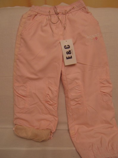 Брюки розовые, с вышивкой  3 сердечка, арт.005. Лето для девочек