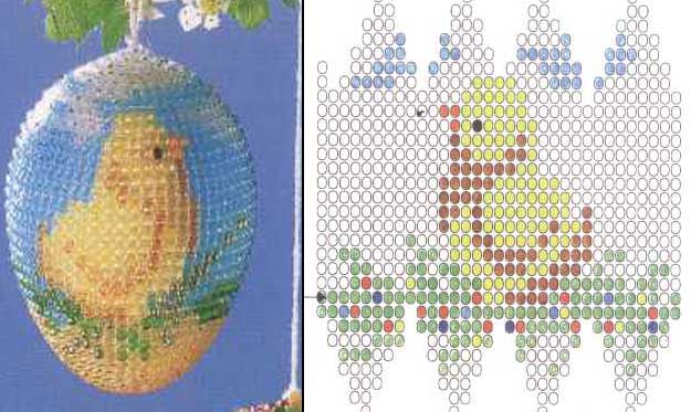 Схемы для пасхальных яиц из бисера