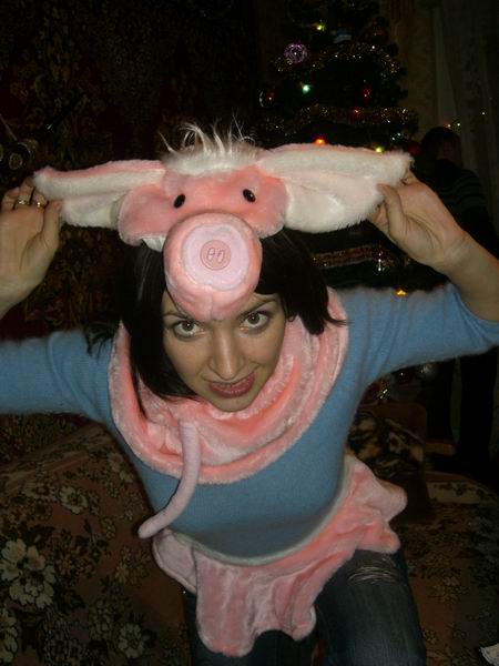 Я- хрюшка. Зимние фотки