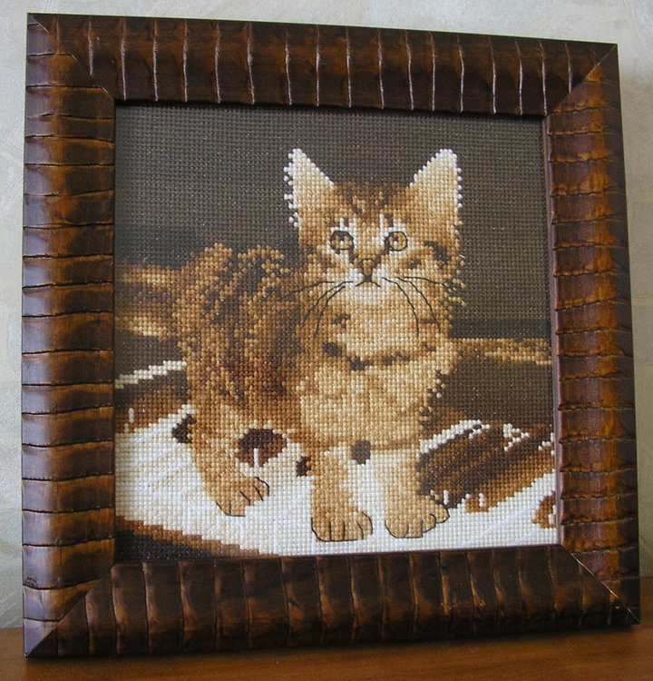 кот от дмс. Моя вышивка