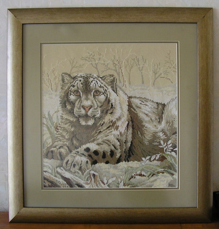Снежный барс. Моя вышивка