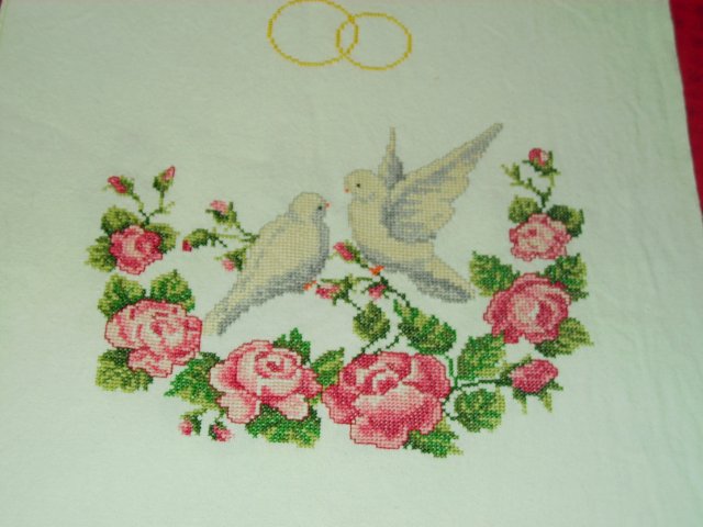 Вышивала себе любимой!!!. Свадебый рушник!