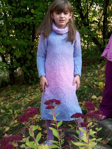 Розово-голубое платье. Детское