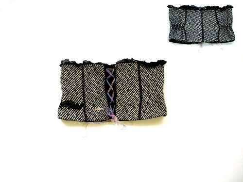 1285 Корсет ТВИД ЧЕРНО-БЕЛЫЙ (раз. 120-160(5р)) 179 руб. РАСПРОДАЖА 